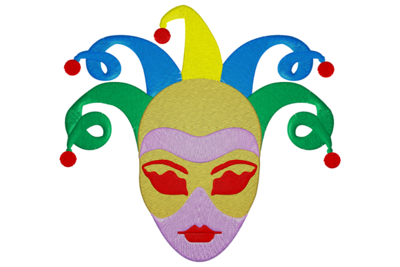Carnival Face Embroidery Design