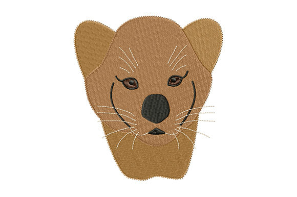 Cute Lion Cub Embroidery