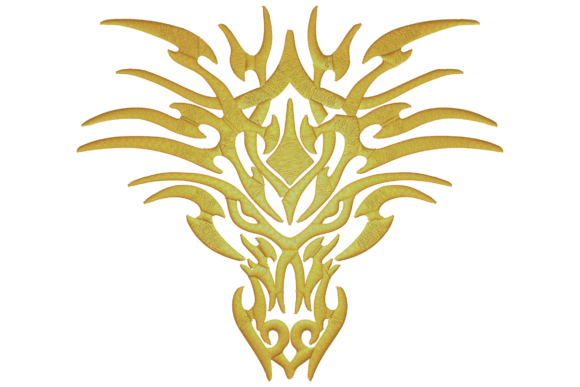 Face of Dragon Embroidery Design