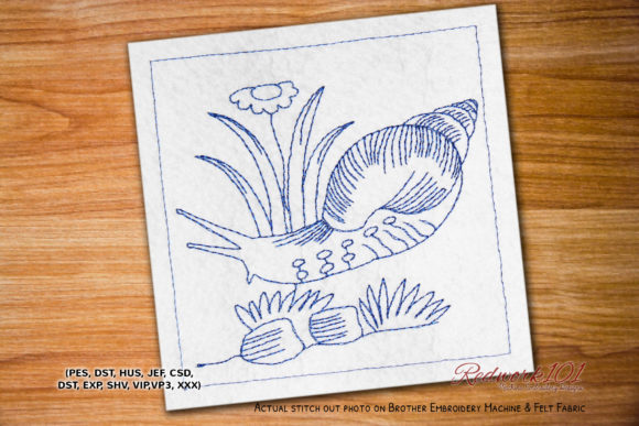 Giant African Snail Embroidery