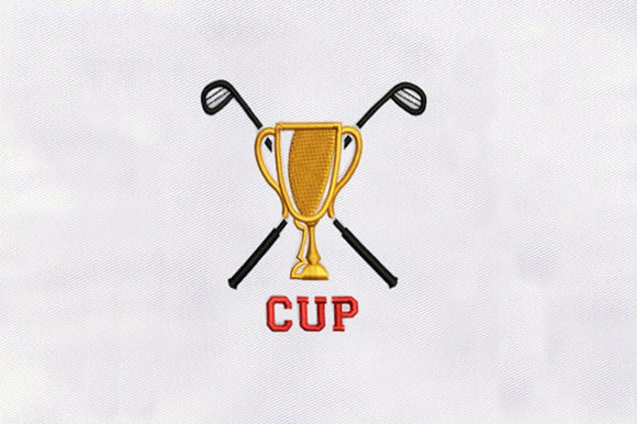 Trophy Embroidery Design