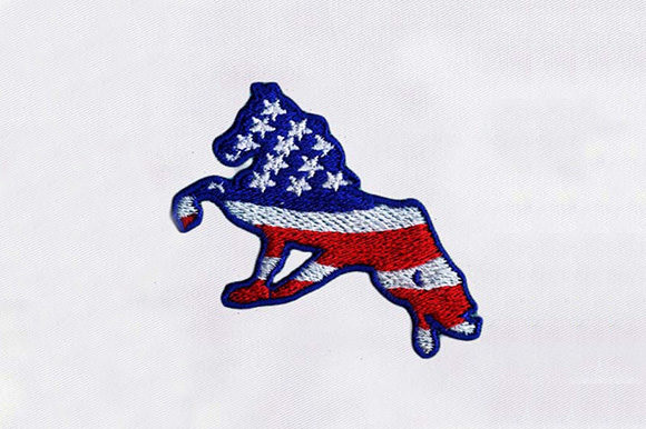 Usa Horse Embroidery Design