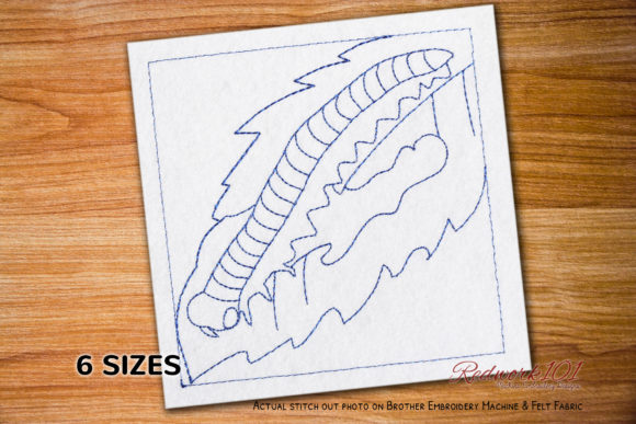Worm Eating Leaf Redwork Review